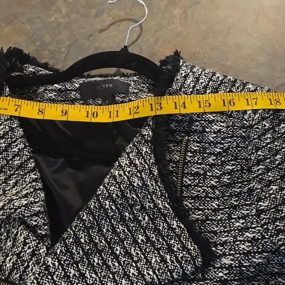 J. Crew Black and Gray Textured Blazer